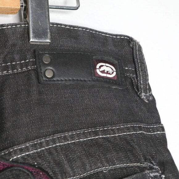 Vintage Y2K Ecko Unltd Baggy Black Jeans Men's Skater Hip Hop Embroidered Denim - Picture 15 of 15